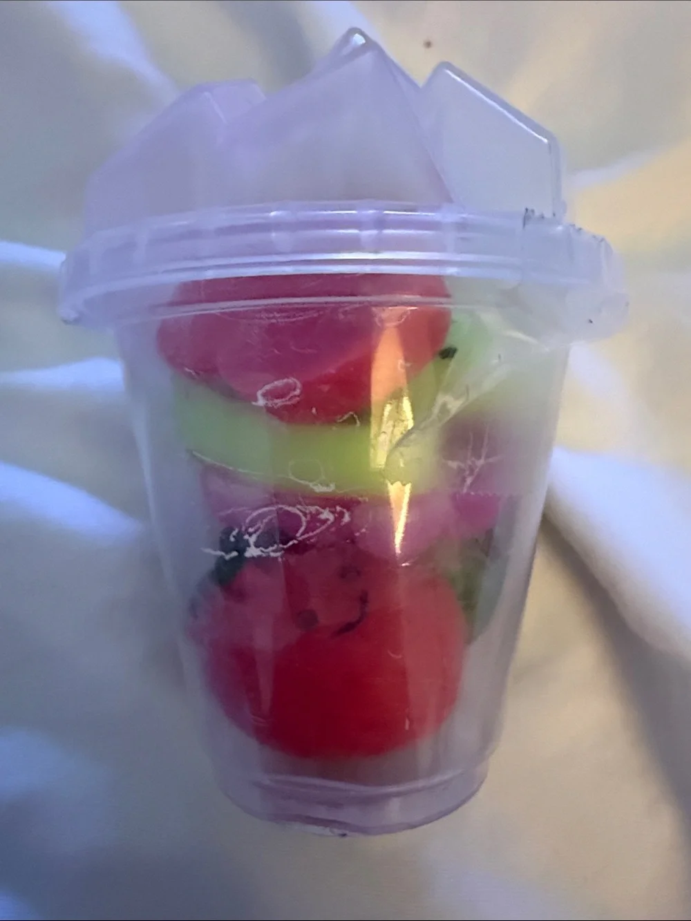 Squish Stretch Fruit Cup Sensory Toy - Multicolor